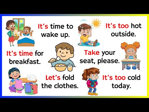 Видео: Говорите по-английски с детьми | Разговорный английский для детей | Повседневные английские предл...