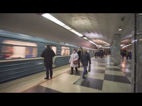 Видео: Russia, Moscow, metro ride from Братиславская to Люблино