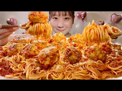 Видео: ASMR спагетти с фрикадельками【русские субтитры】【Mukbang/ Eating Sounds】
