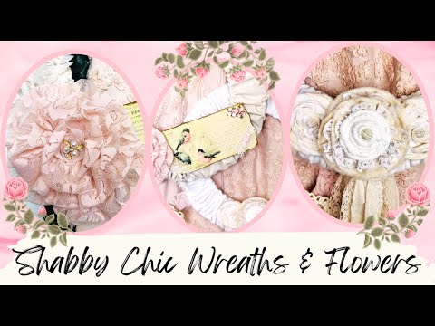 Видео: Весенние венки в стиле шебби-шик | Цветы в стиле шебби-шик | Идеальные проекты из обрезков!