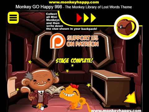 Видео: Обезьянья Библиотека Утраченных Слов. Прохождение Игры. Обезьянка Идёт К Счастью. Этап 998.