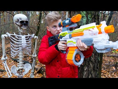 Видео: Nerf vs Skeleton.Неееееттт.....КТО кого???