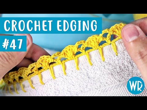 Видео: Вязаная окантовка для кухонного полотенца №47 (на английском языке) - Wagner Reis
