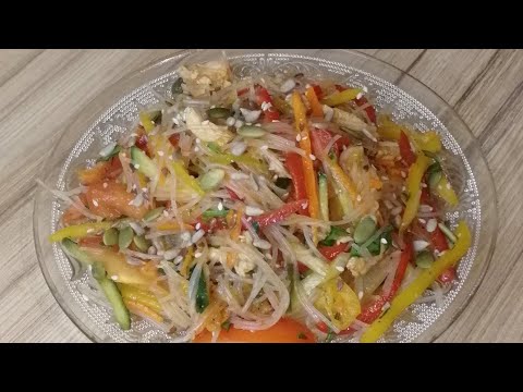 Видео: Фунчоза по Корейски с овощами и с заправкой Чим-Чим🥗