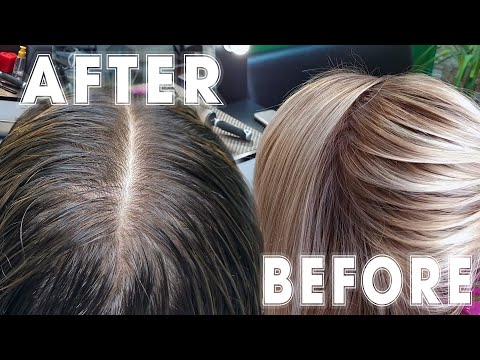 Видео: "МНЕ ПО - БЫСТРОМУ!!!" - СКАЗАЛА КЛИЕНТКА \ЗАТЕМНЯЮ БЛОНД В РАСТЯЖКЕ ЦВЕТА \ ЛЕНИВЫЙ БАЛАЯЖ