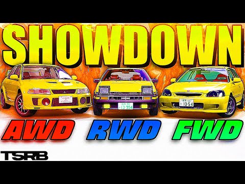 Видео: AWD vs RWD vs FWD — что лучше для Touge?