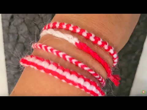 Видео: Как сделать браслет на шнурке | на здоровье мартеница💖  @Crafts Easy