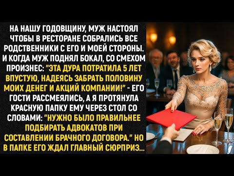 Видео: На нашу годовщину, муж настоял чтобы в ресторане собрались все родственники с его и моей стороны...