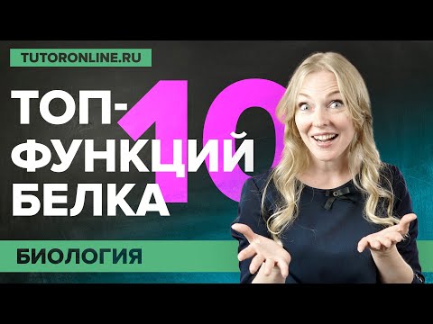 Видео: ТОП-10 функций белка | Биология | TutorOnline