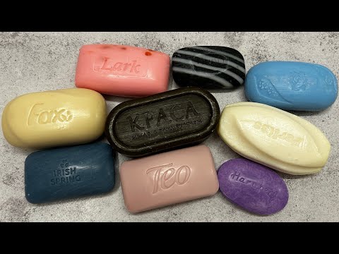 Видео: ASMR soap/ Dry soap cutting 🩷🖤🩵🤎💜🤍/ Резка сухого мыла