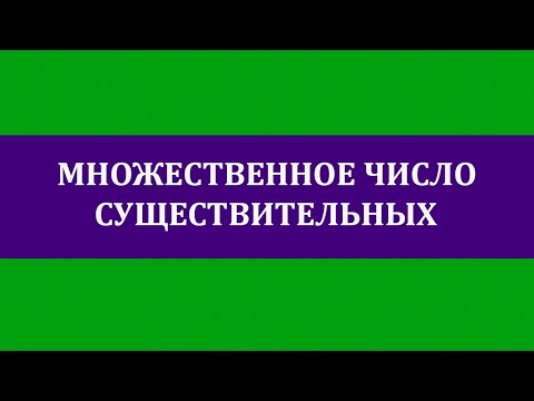 Видео: Множественное число существительных в нидерландском языке.