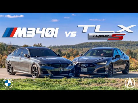 Видео: Acura TLX Type S против BMW M340i 3 серии // Битва четырехдверных спортивных седанов!