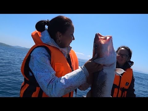 Видео: Рыбалка в ТАТАРСКОМ ПРОЛИВЕ  ловля трески и  камбалы