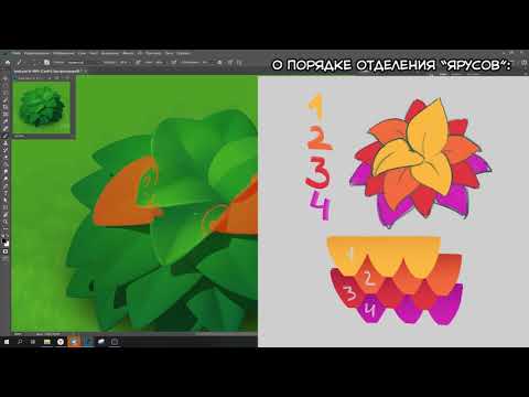 Видео: Таймлапс/гайд по отрисовке казуального куста в изометрии