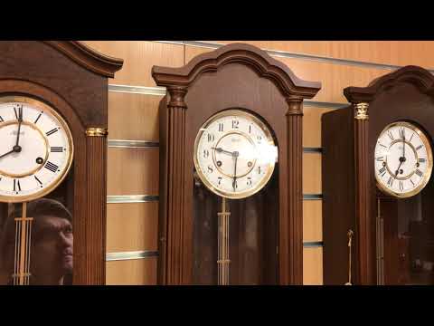 Видео: Настенные часы Hermle 70444-030141 и 70509-030141 (бой, мелодия и отличия)