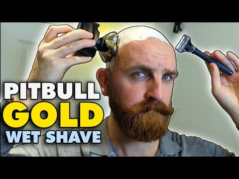 Видео: ПЕРВЫЙ РАЗ ИСПОЛЬЗУЮ Skull Shaver Pitbull Gold PRO на мокрой голове | Лучше, чем бритье налысо бр...