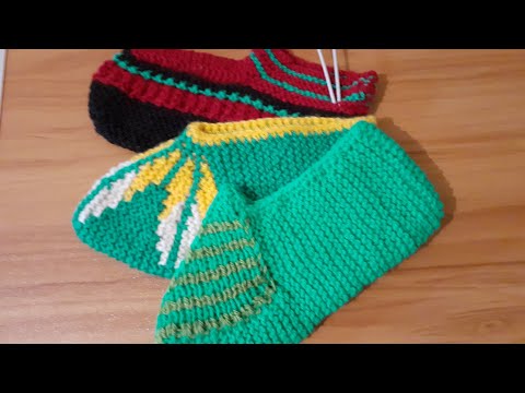 Видео: Тапочки без шва , с 3 петель.