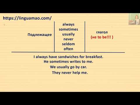 Видео: Наречия always, sometimes, never, usually, often в предложениях.