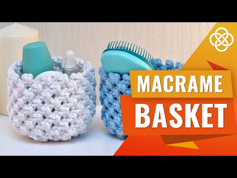 Видео: Корзинка в технике макраме | DIY | Урок макраме