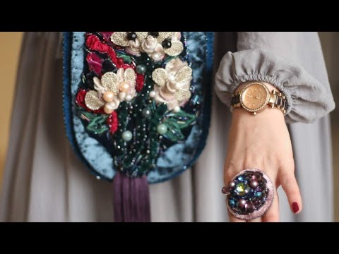 Видео: Не могу вышивать, то что ненравиться.  Сумочка из бархата ручной работы. #вышивка #2022