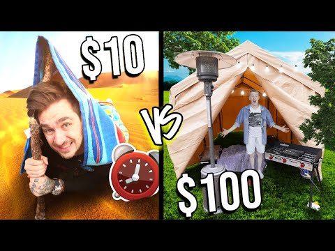 Видео: ШАЛАШ ЗА 10$ VS 100$ ЧЕЛЛЕНДЖ!