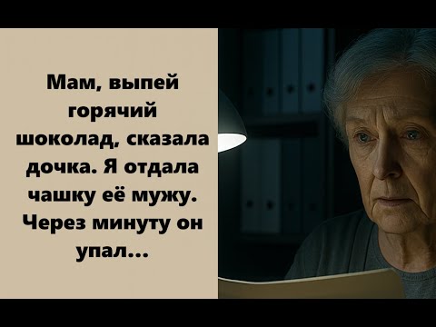 Видео: Мам, выпей горячий шоколад, сказала дочка.  Я отдала чашку её мужу  Через минуту он упал…