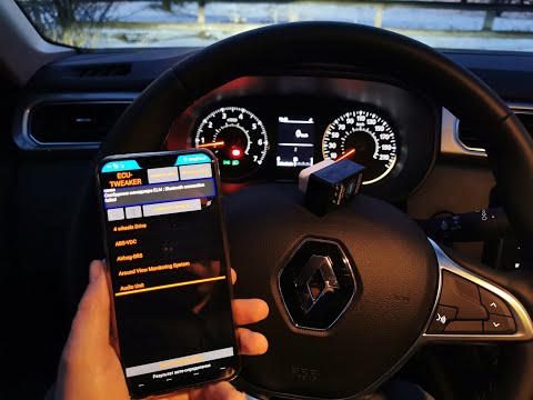 Видео: EcuTweaker - ddt4all для андроид смартфона. Активация температуры и часов на БК на Рено Аркана