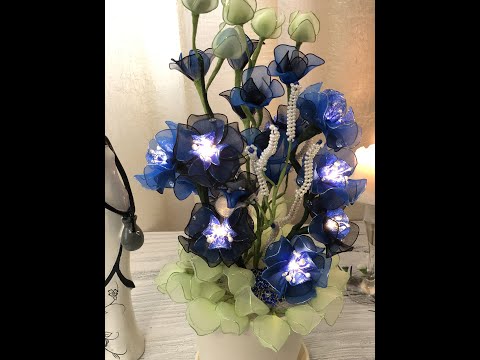 Видео: #светильникиизкапрона МК Ночник/Цветы из капрона