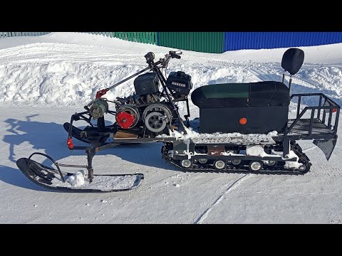 Видео: ЛУЧШЕ БУРАНА/ самодельный снегоход 15 л.с