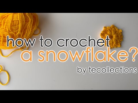 Видео: How to crochet a snowflake/Irish Technique/Как связать снежинку в технике ирландского кружева