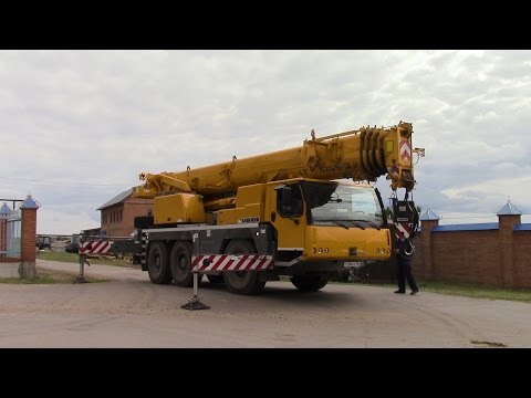 Видео: Работа Автокрана Liebherr LTM 1045 3 1 гп 45 т