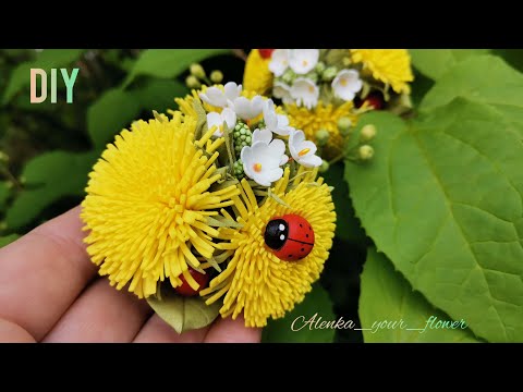 Видео: Одуванчики из фоамирана. Как делаю их я!!! Букетики из одуванчиков.