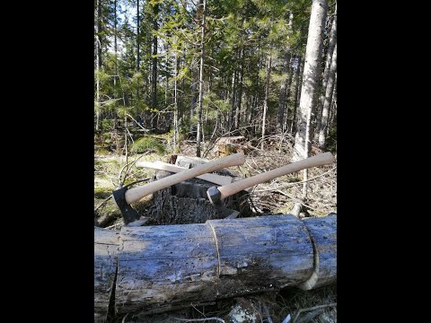 Видео: Тесты топоров новой линейки. Колка дров