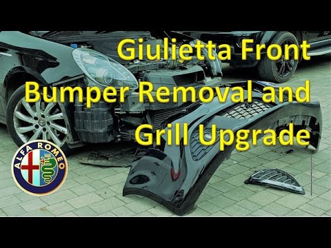 Видео: Снятие, модернизация и замена переднего бампера и решетки радиатора Alfa Romeo Giulietta