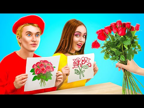 Видео: КТО ЛУЧШЕ РИСУЕТ? || Смешное Вызов По Рисованию! Богатые против Бедных Арт-хаки от 123 GO! SCHOOL