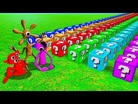 Видео: ЛАКИ БЛОКИ С НОВЕЙШИМИ РАДУЖНЫМИ ДРУЗЬЯМИ В ГАРРИС МОД! RAINBOW FRIENDS В Garry`s Mod!