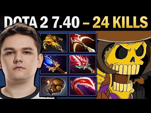 Видео: Clinkz Pro Carry с Bloodthorne и 24 убийствами - геймплей Dota