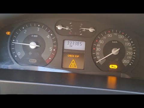 Видео: Renault laguna II Ph2 на приборке Check ESP. Ошибка Df088. Убираем Check ESP.