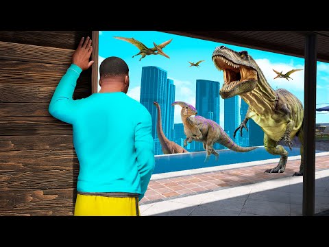 Видео: Я спас дом Франклина от динозавров в GTA 5