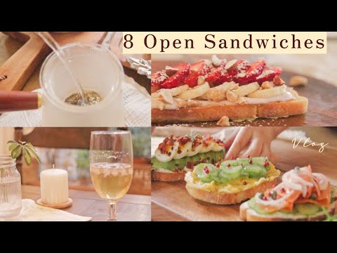 Видео: Один летний день, красивое и аппетитное меню домашнего бранча 🍞 8 открытых бутербродов