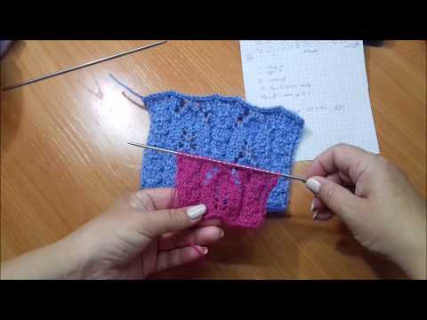 Видео: Вязание спицами. Ажурный узор № 27