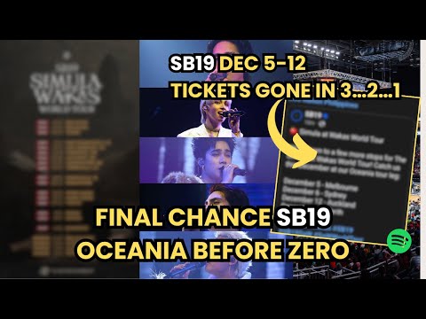 Видео: СРОЧНО: ПОСЛЕДНИЕ БИЛЕТЫ БЫСТРО РАСКУПАЮТСЯ! Билеты на Simula группы SB19 в рамках мирового тура ...