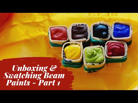Видео: Beam Paints - Часть 1 - Распаковка и образцы Beam Paints Paints Paintstones - Mina Does Art Stuff