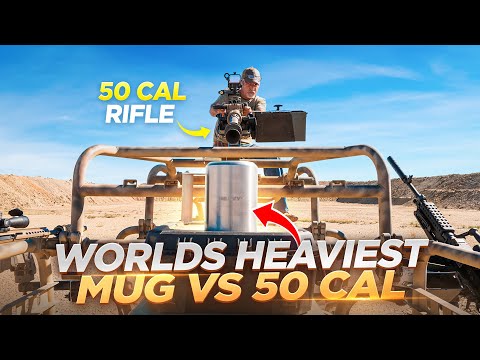 Видео: Самая тяжелая кружка в мире против .50 Cal