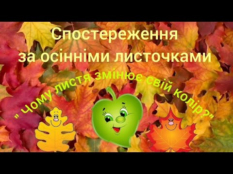 Видео: " Чому восени листя змінює свій колір?"