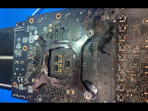 Видео: Борьба RTX4070ti с пивом))) устраняю последствия и имплантирую участок текстолита