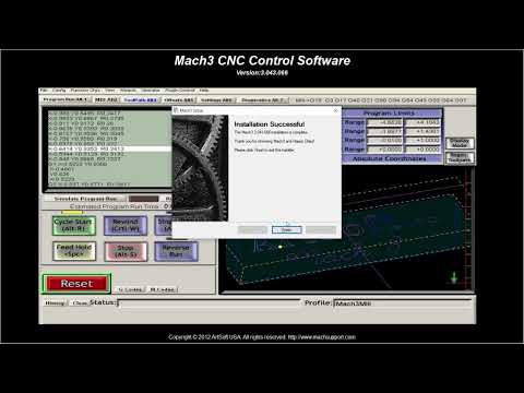 Видео: Установка Mach 3 и файлов конфигурации а так же screenset 6 axis, для станка CNC 6030.
