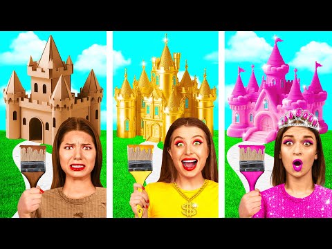 Видео: Домики Одного Цвета Бедная vs Богатая vs Ультра Богатая | Смешные Cитуации от GoFun Challenge