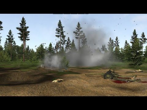 Видео: Один из самых эпичный боёв | Graviteam tactics DLC Raging Briedghead.