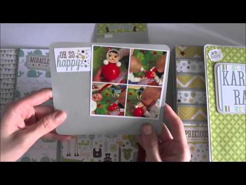 Видео: Echo Park Bundle of Joy Baby Boy - Фото папка - Скрапбукинг мастер-класс / Aida Handmade